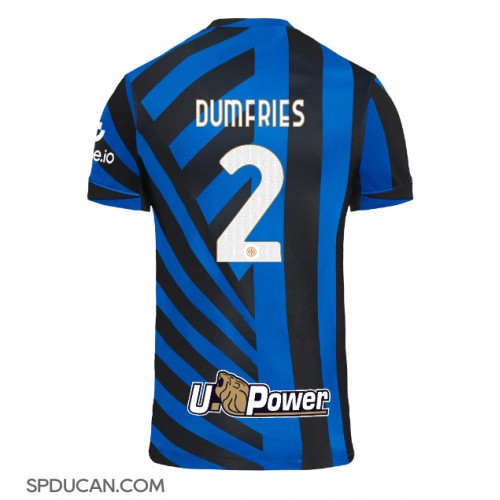 Muški Nogometni Dres Inter Milan Denzel Dumfries #2 Domaci 2024-25 Kratak Rukav